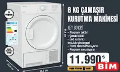 KEYSMART KEY 80 KRT 8 KG ÇAMAŞIR KURUTMA MAKİNESİ